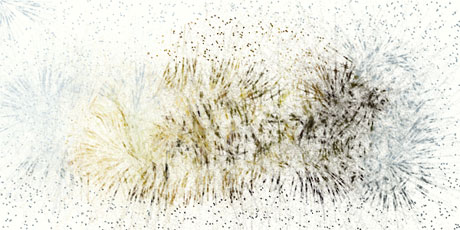 particulate matter created from image of fungus