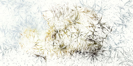 particulate matter created from image of fungus