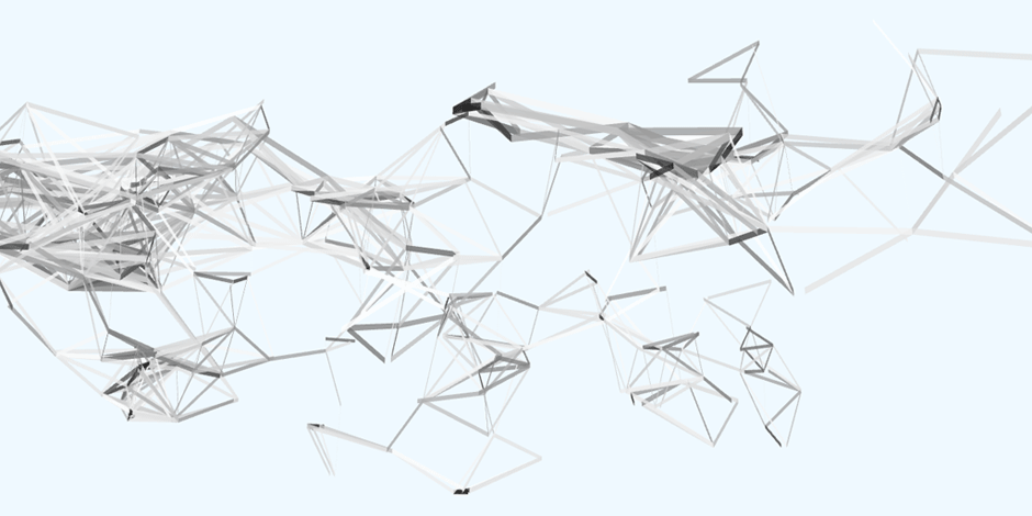 mesh floating in space