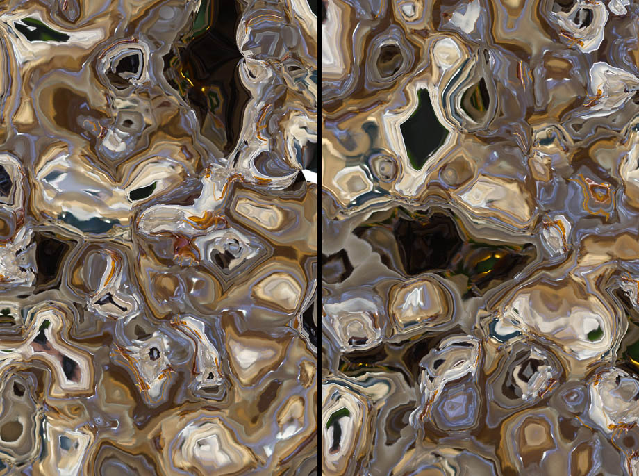 Gum arabic viewed smoothly from many vantages at once.