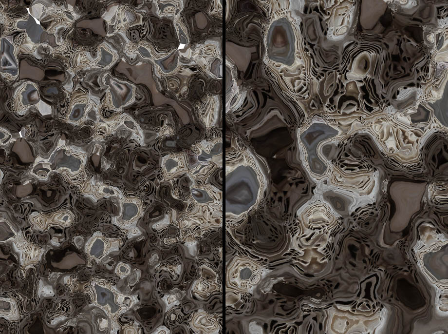 Gum arabic viewed smoothly from many vantages at once.
