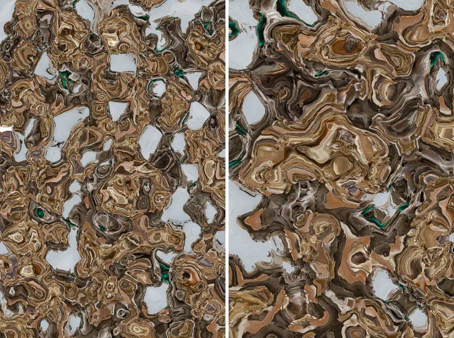 Shell midden viewed smoothly from many vantages at once.