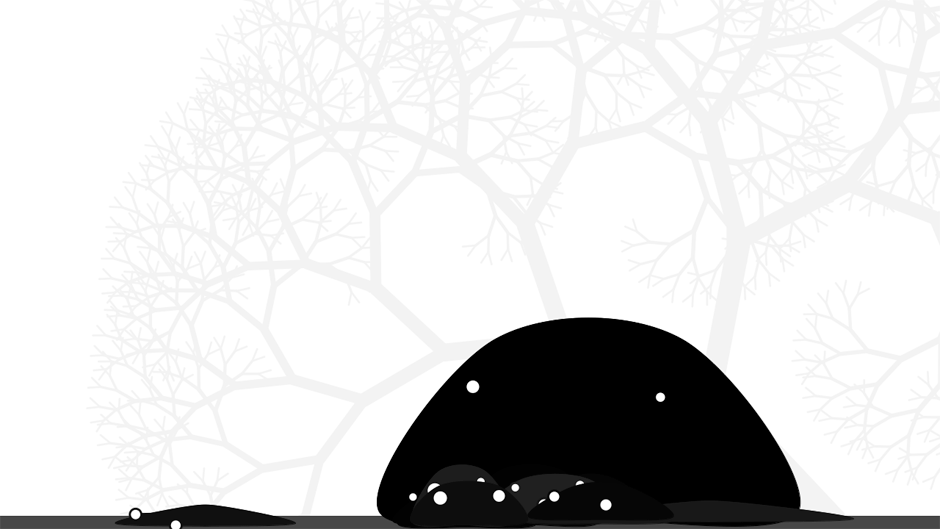 blobs in front of a tree (variation)